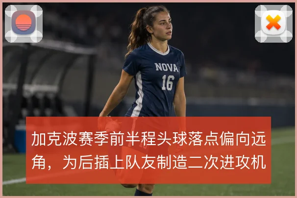 加克波赛季前半程头球落点偏向远角,为后插上队友制造二次进攻机会